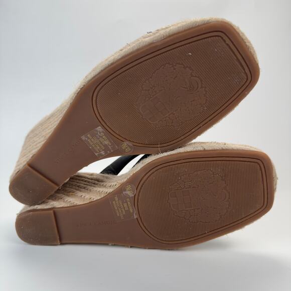 Vince Camuto Women's Wedge Heels Black Canvas Summer Size 9 - Picture 12 of 12